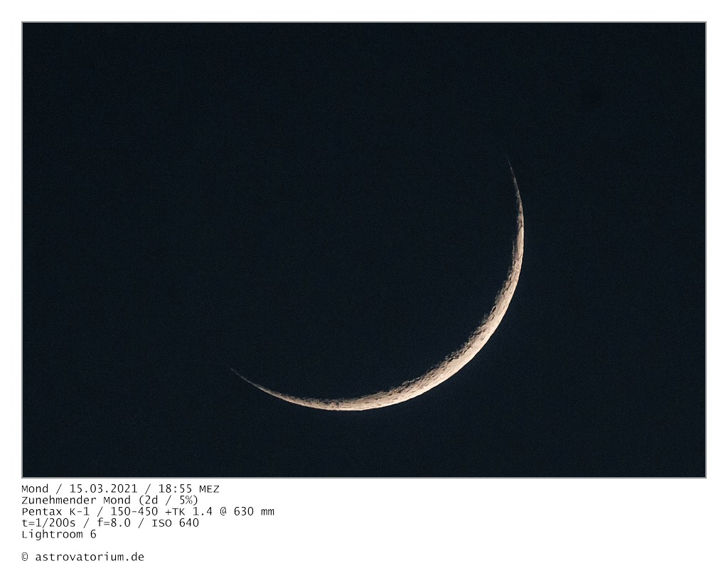 Zunehmender Mond (2d/5) / 15.03.2021 » astrovatorium.de
